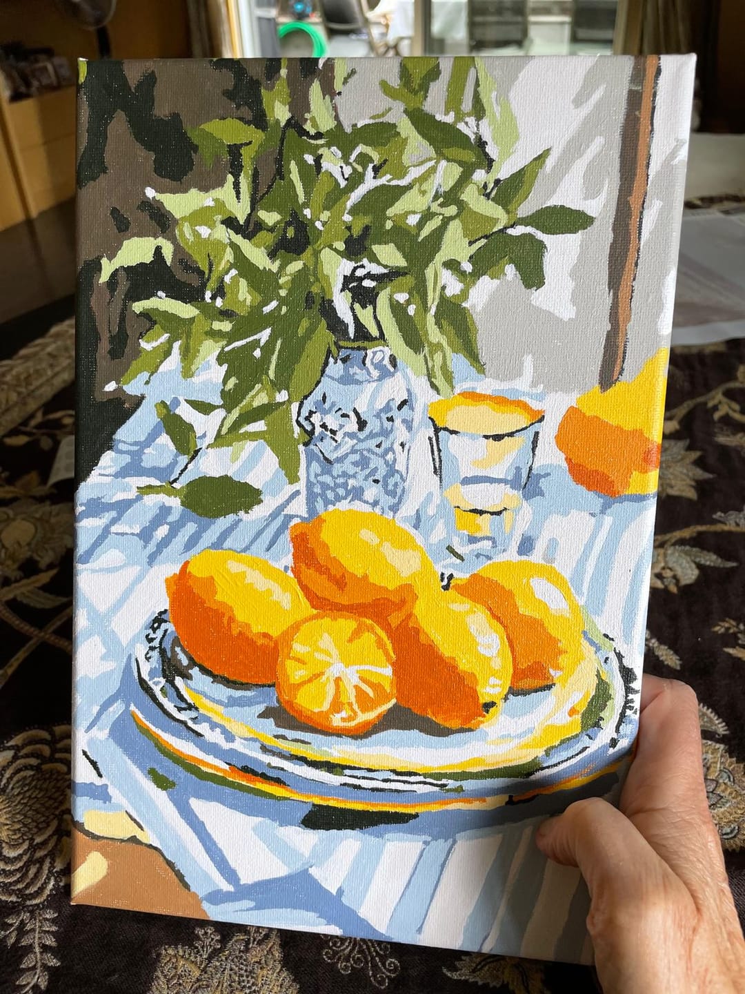Customer photo review of Lemons and Wine | Paint by Numbers