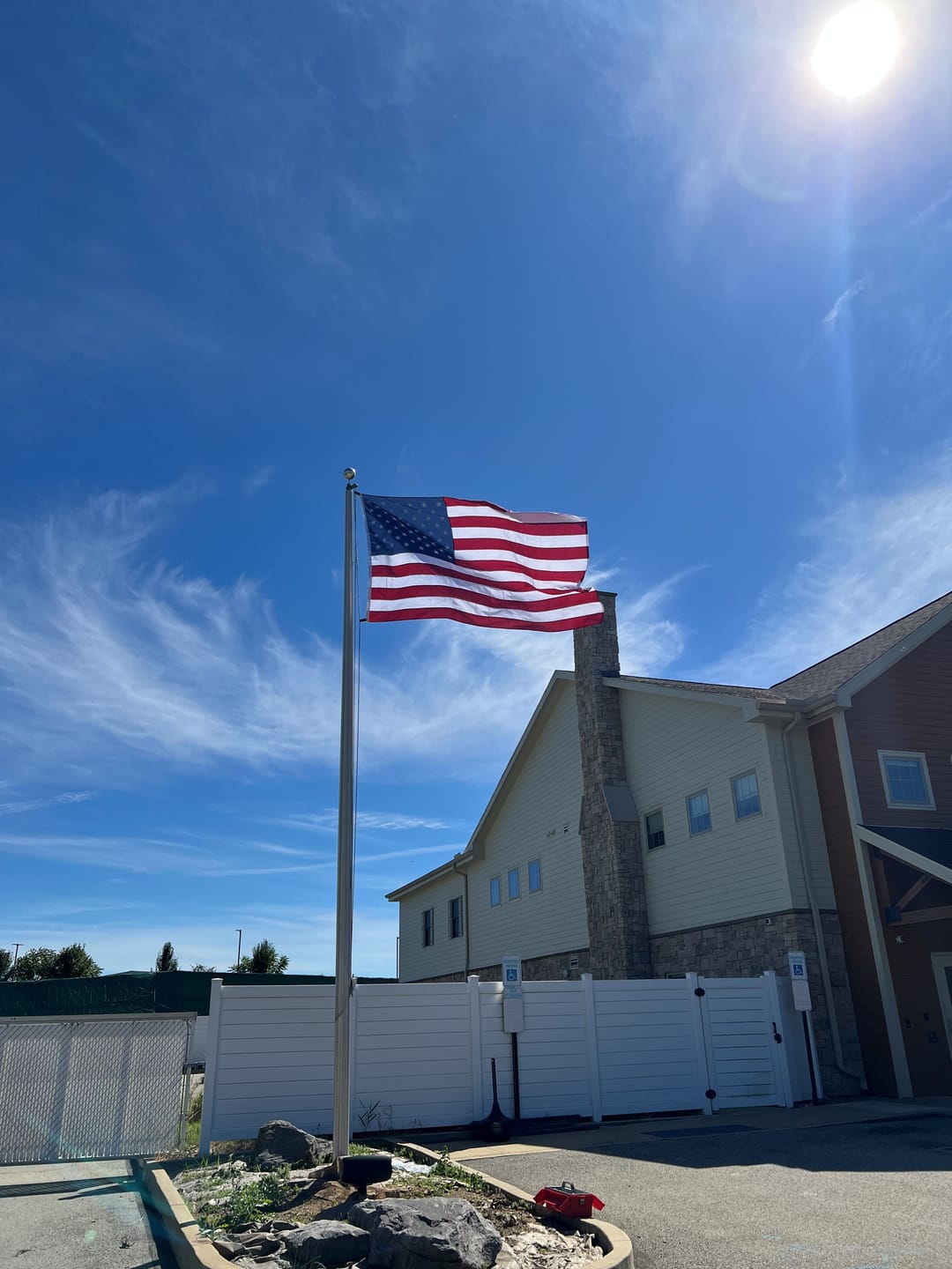 Customer photo review of Ultra Heavy Duty American Flag - 2-ply Polyester - Made In USA