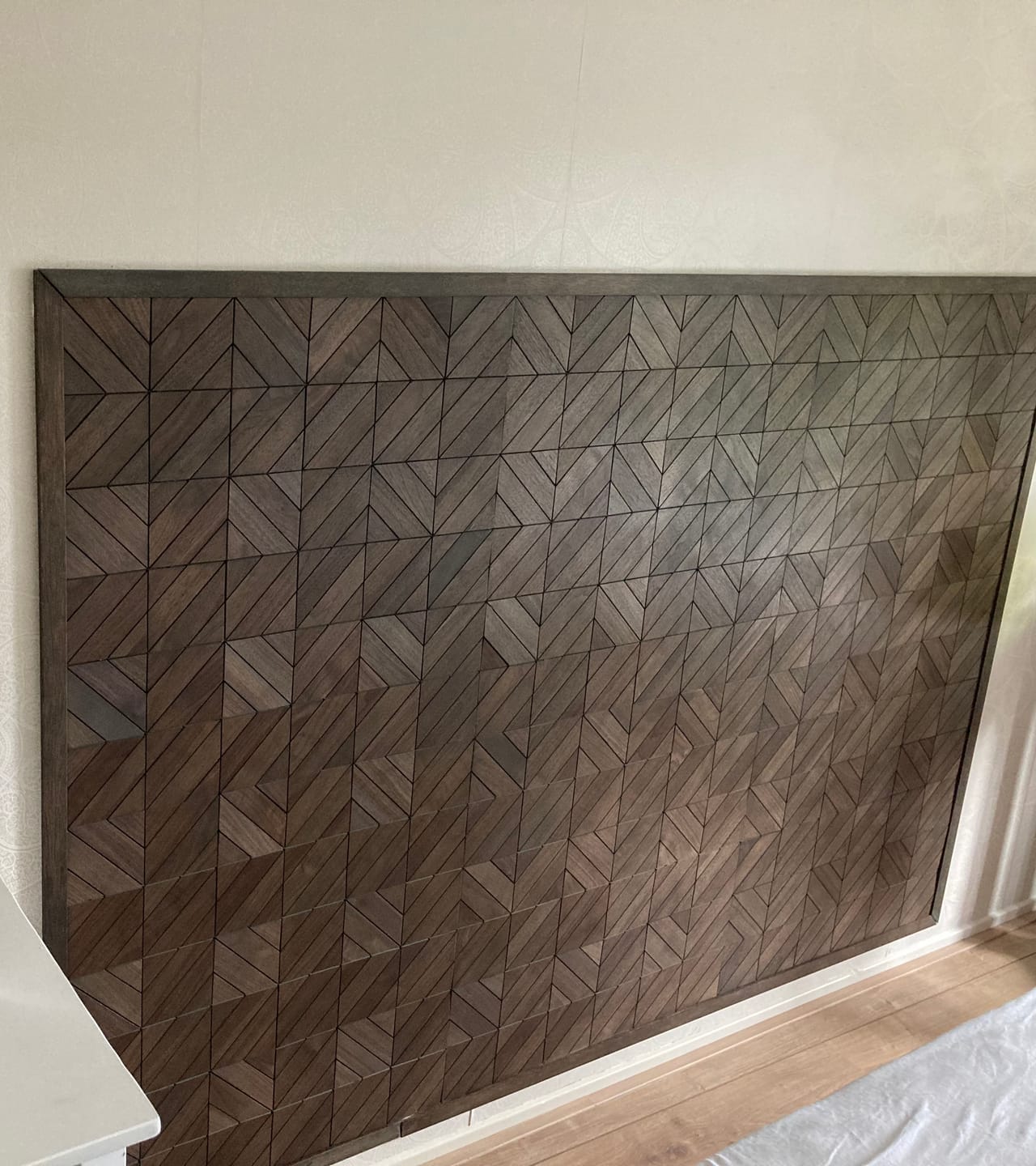 Customer photo review of Decoratief Houten Wandpaneel | Clover - Bruin | 60 x 60 cm | Amerikaans Notenhout