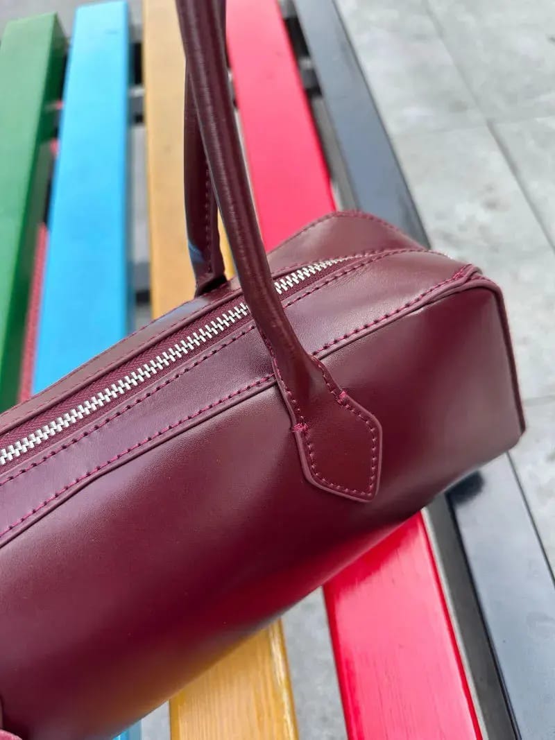 Customer photo review of Ella Vintage Leather Baguette Bag