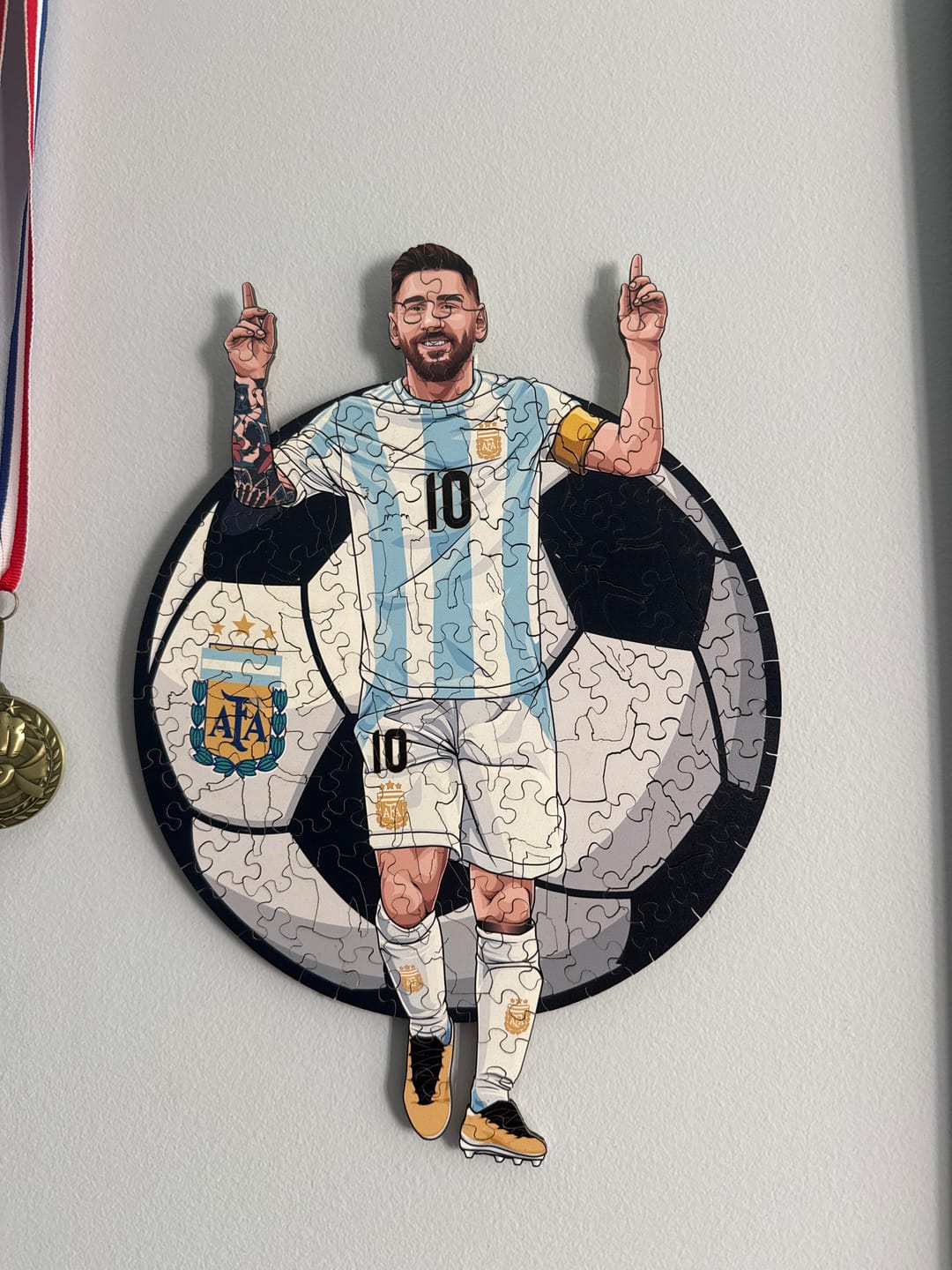 Customer photo review of Lionel Messi Wooden Puzzle