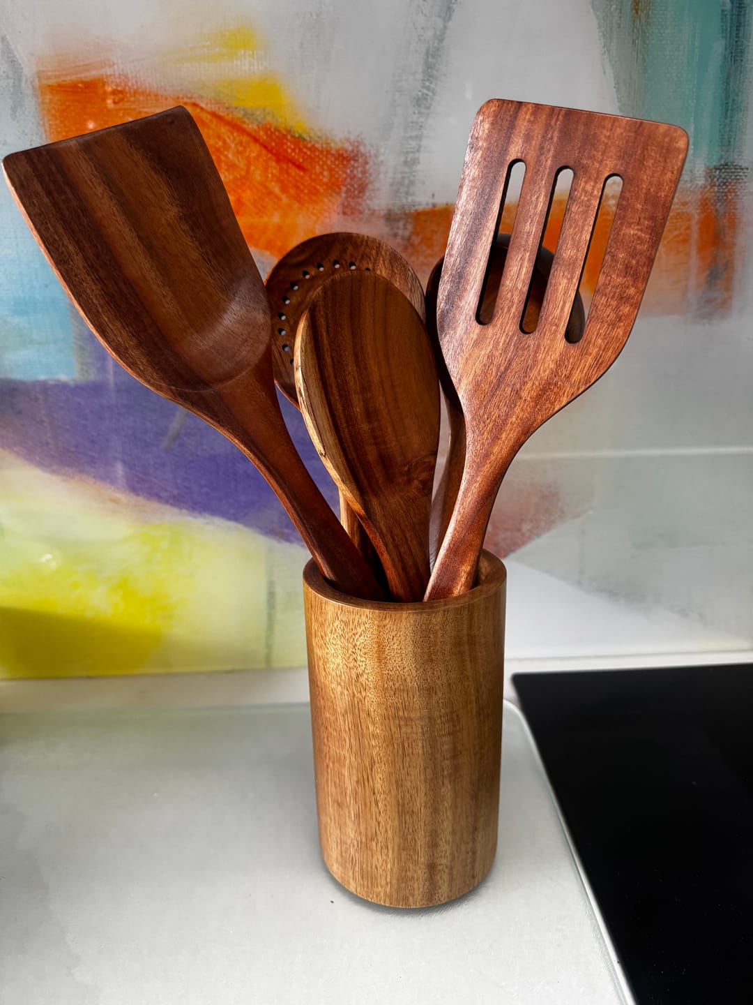 Customer photo review of Hälsa Trä Natural Wood Utensil Set