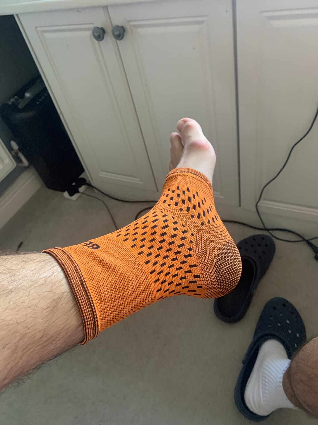 Customer photo review of Bamboo Ankle Support For Achilles Tendon And Ankle Sprains