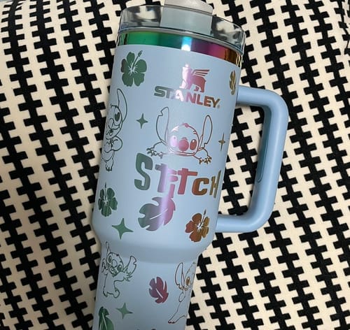 Customer photo review of Stitch Holographic In-Car Insulated Cup 40 OZ