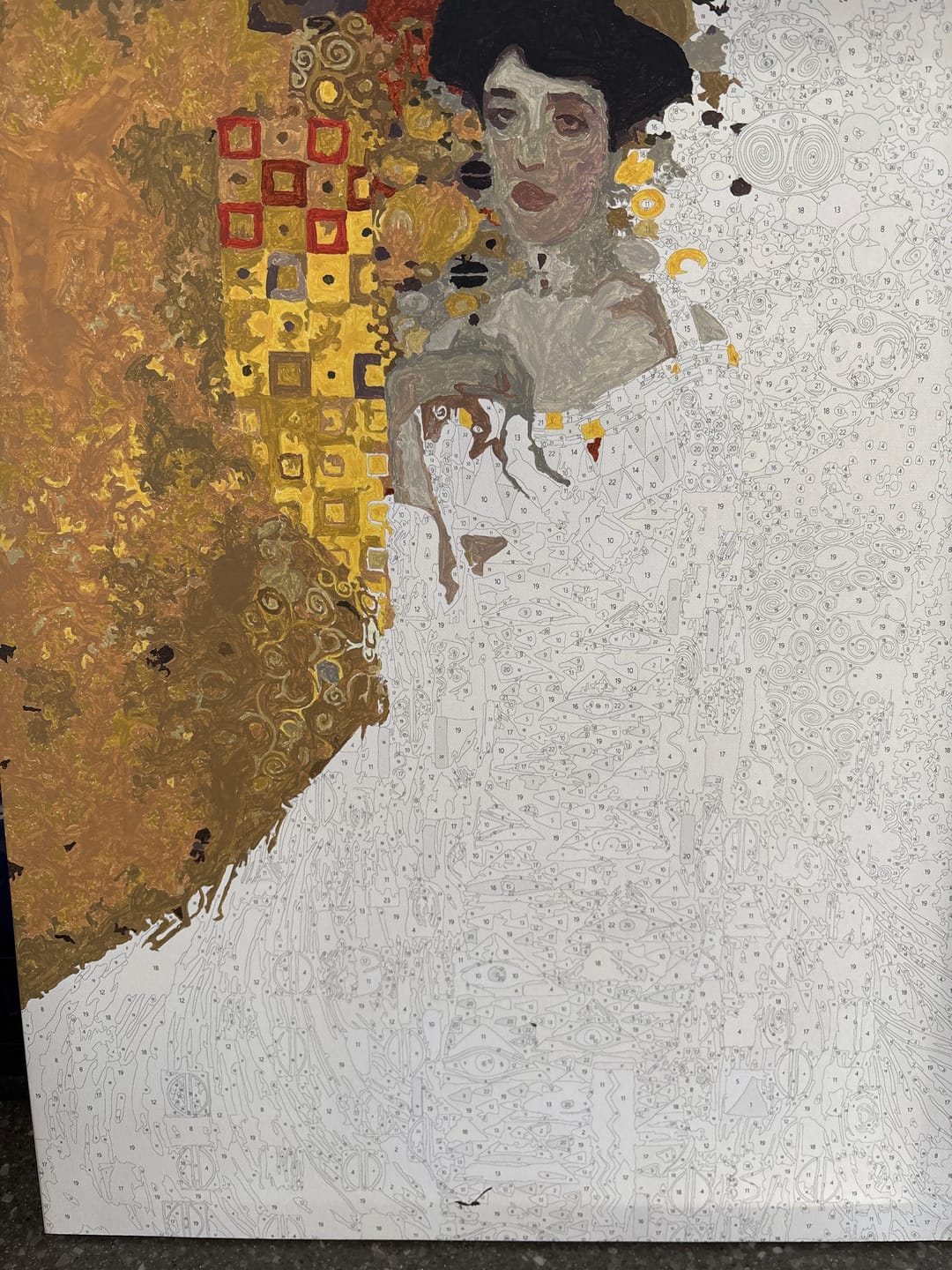 Customer photo review of Portrait of Adele Bloch-Bauer I - Gustav Klimt | Paint by Numbers