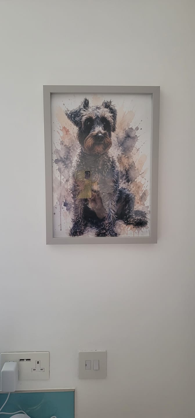 Customer photo review of Watercolour Realistic Portrait - Personalised Poster
