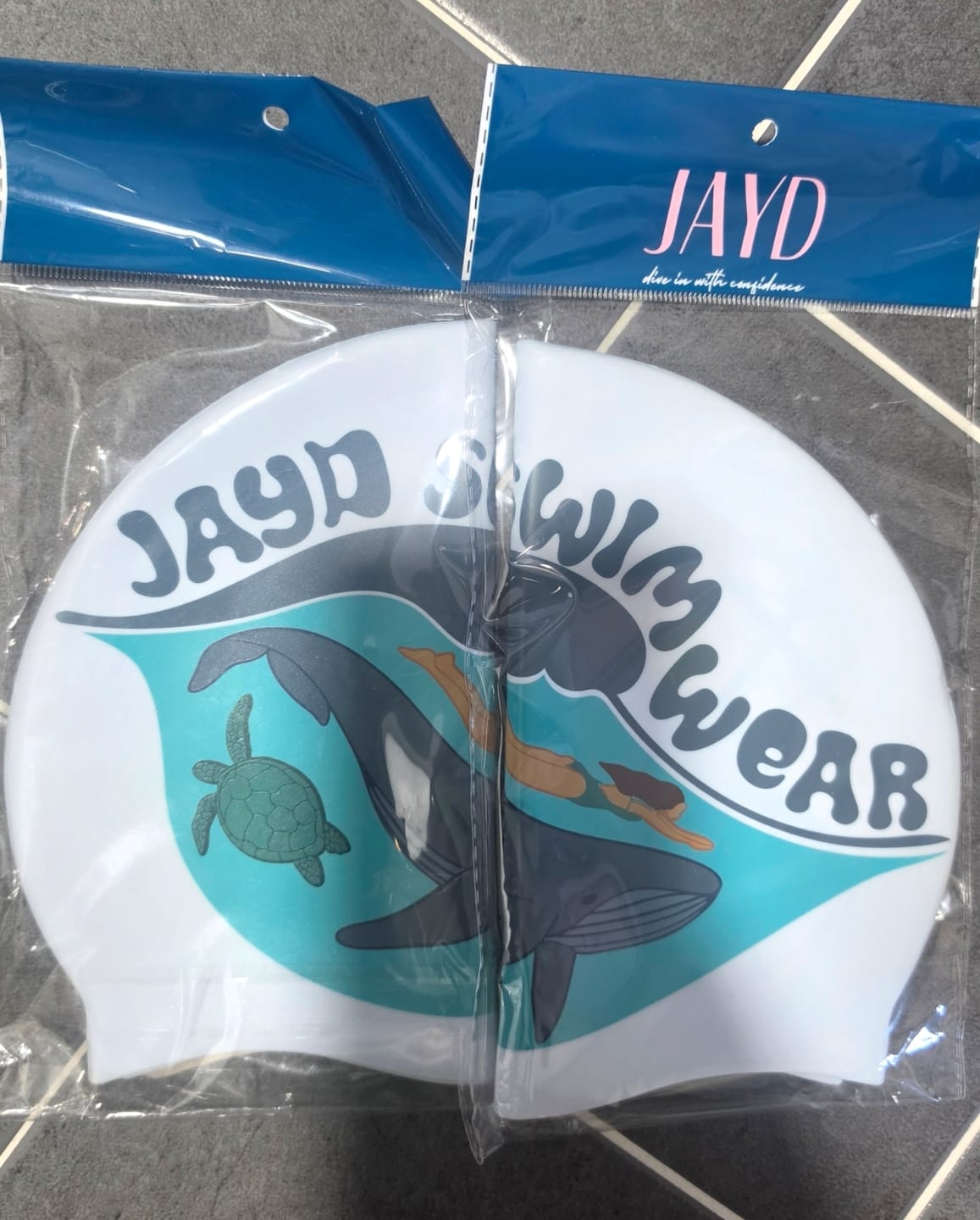 Customer photo review of JAYD Swim Cap - Find Your Flow