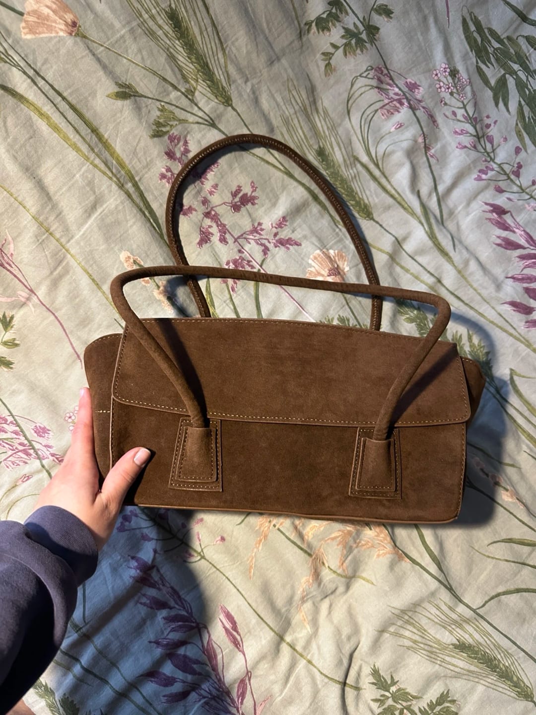 Customer photo review of Nicole Vintage Suede Crossbody Bag
