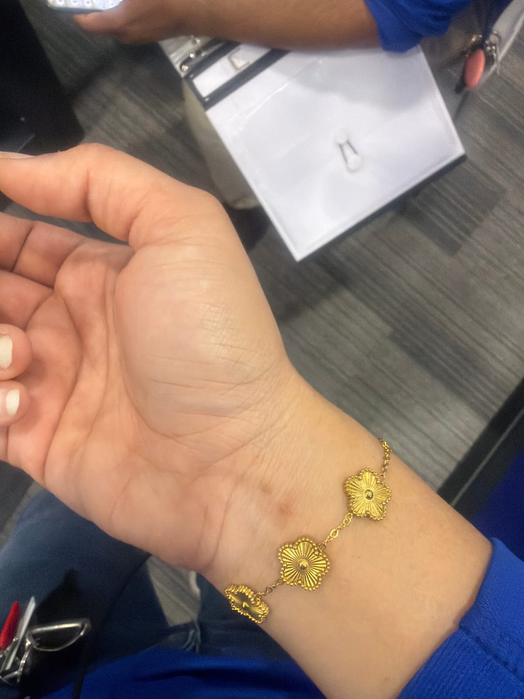 Customer photo review of Golden Clover Bracelet