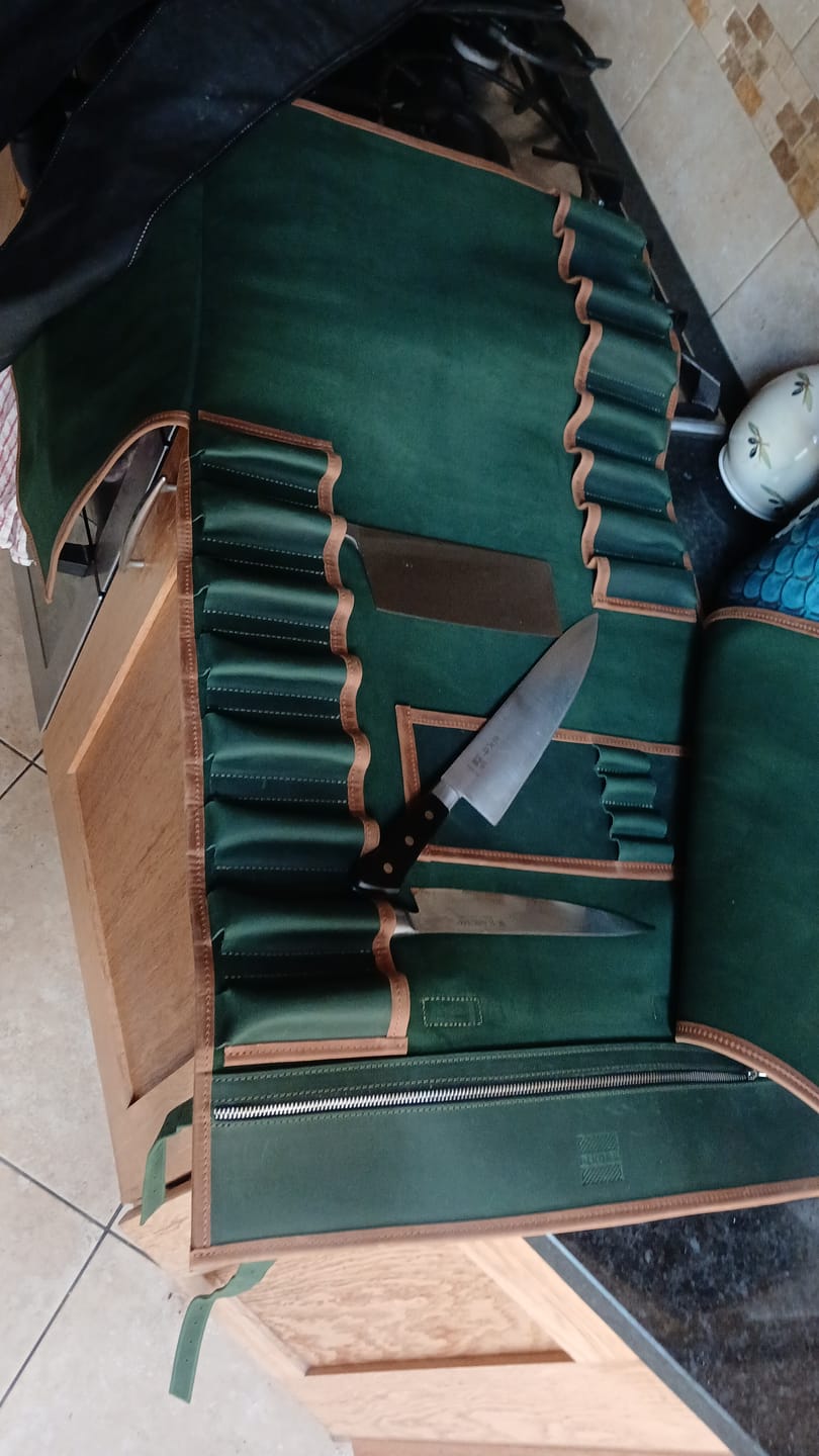 Customer photo review of Premium Knife Roll Bag