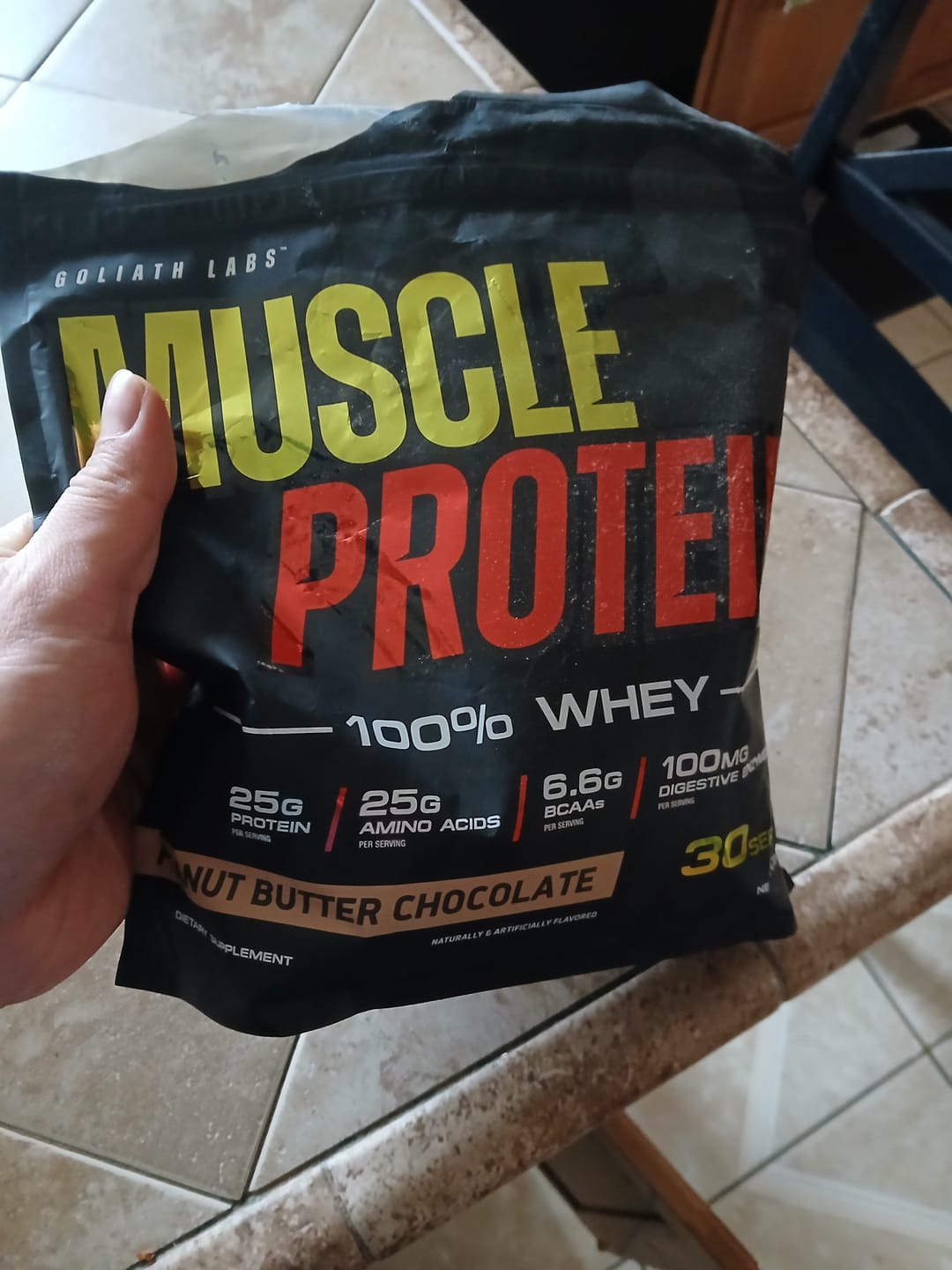 Customer photo review of 100% Whey Protein Powder