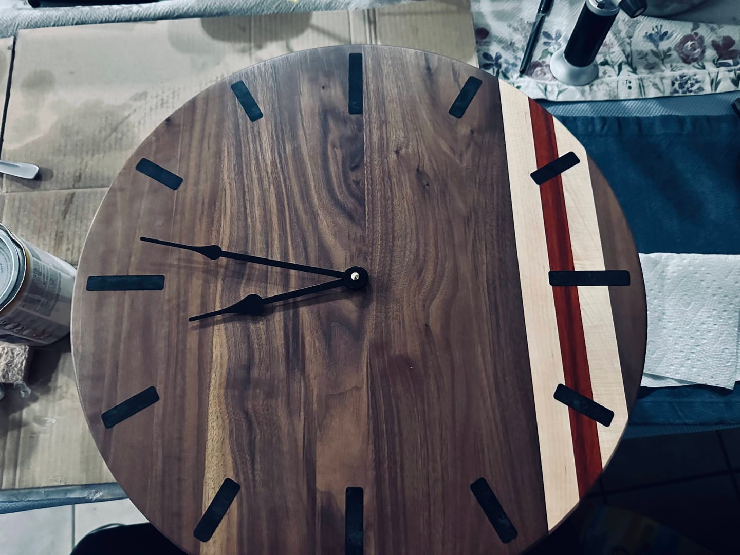 Customer photo review of 18" Circle + Clock Dials Style 2 Acrylic Router Template