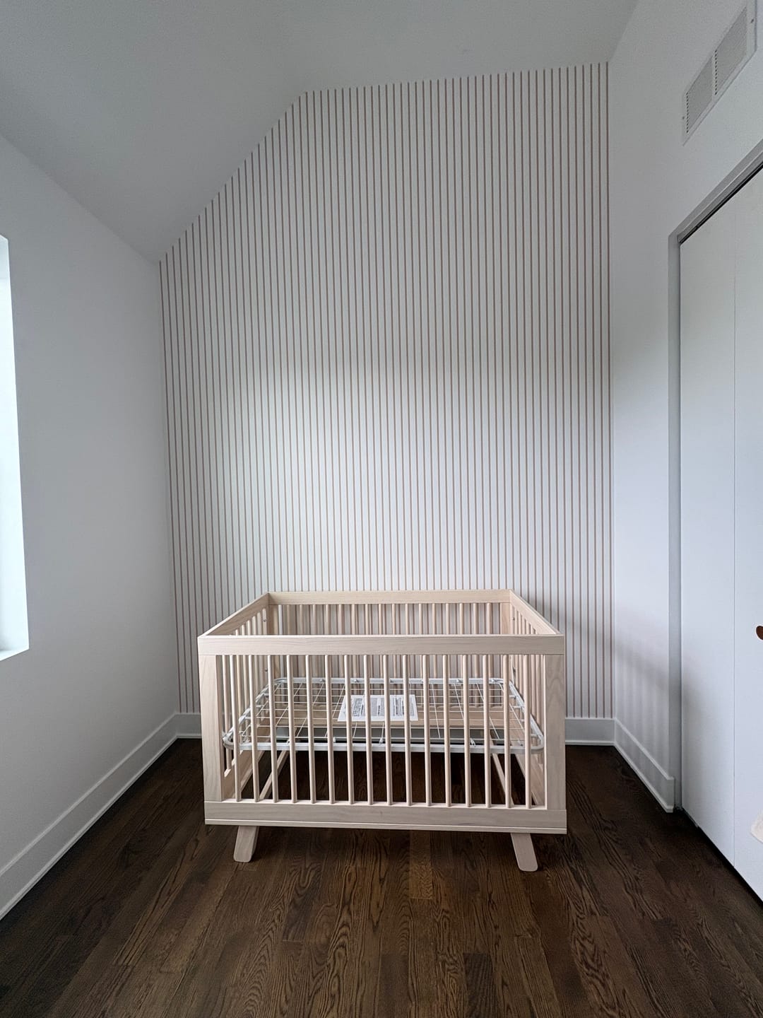 Customer photo review of Audrey - Pinstripe Wallpaper