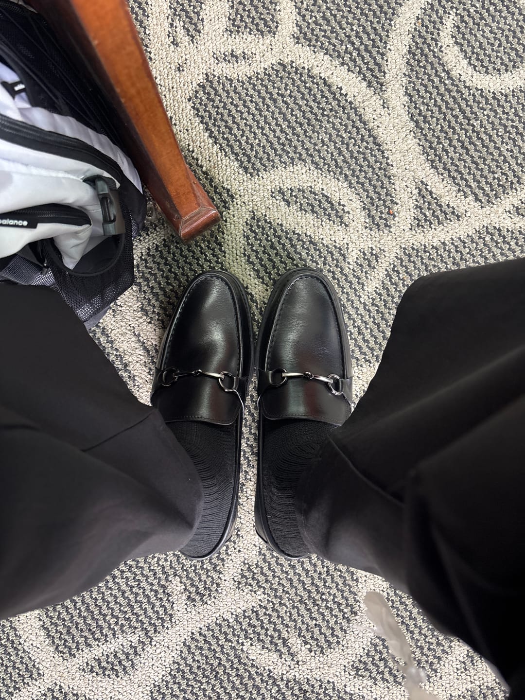 Customer photo review of Penny Loafer Horsebit Silver Buckle- Black Leather (Eva Combat)