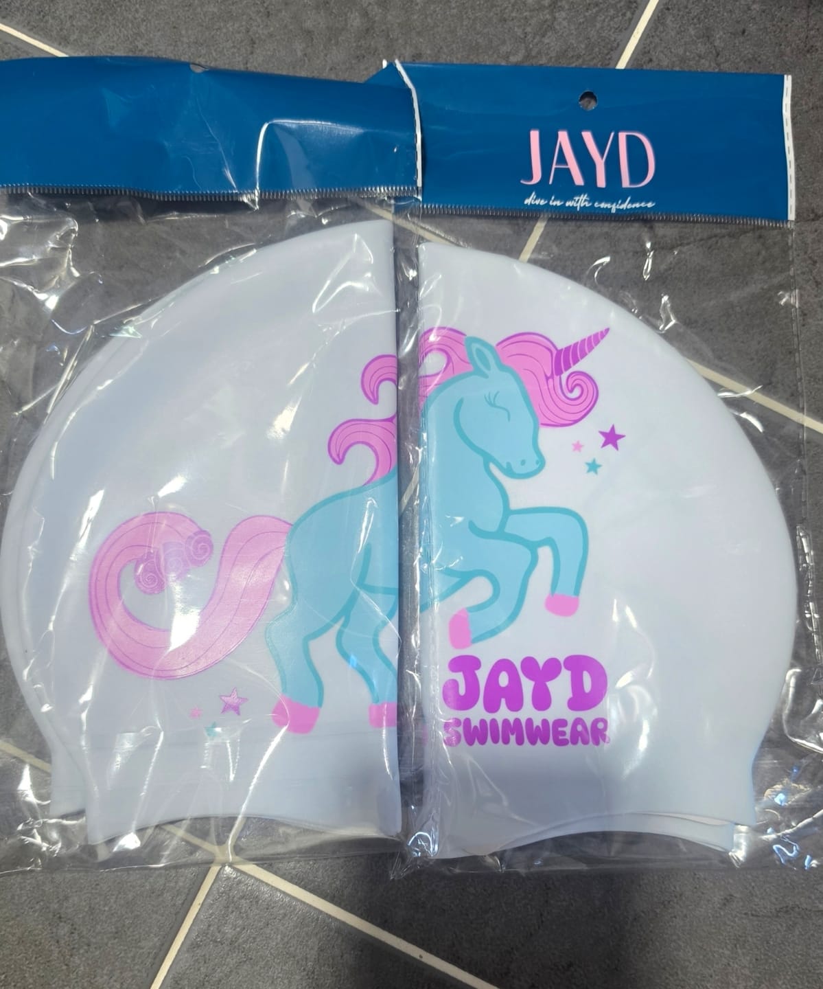 Customer photo review of JAYD Swim Cap - Twinkle Sparkle
