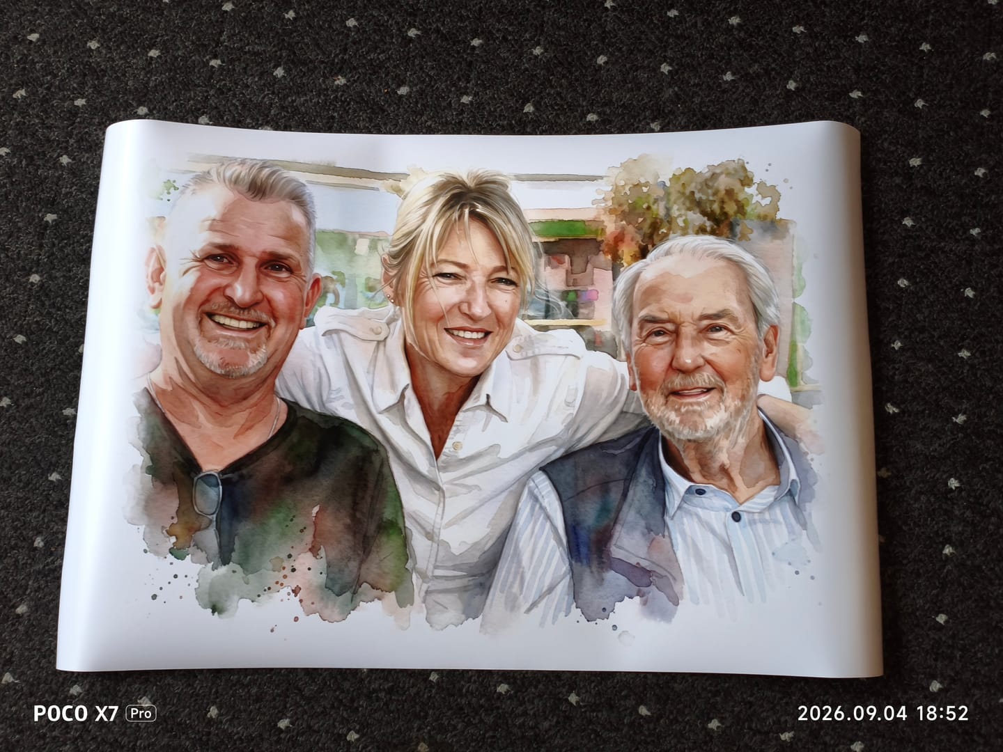Customer photo review of Euer Foto als Aquarell-Kunstwerk im Querformat