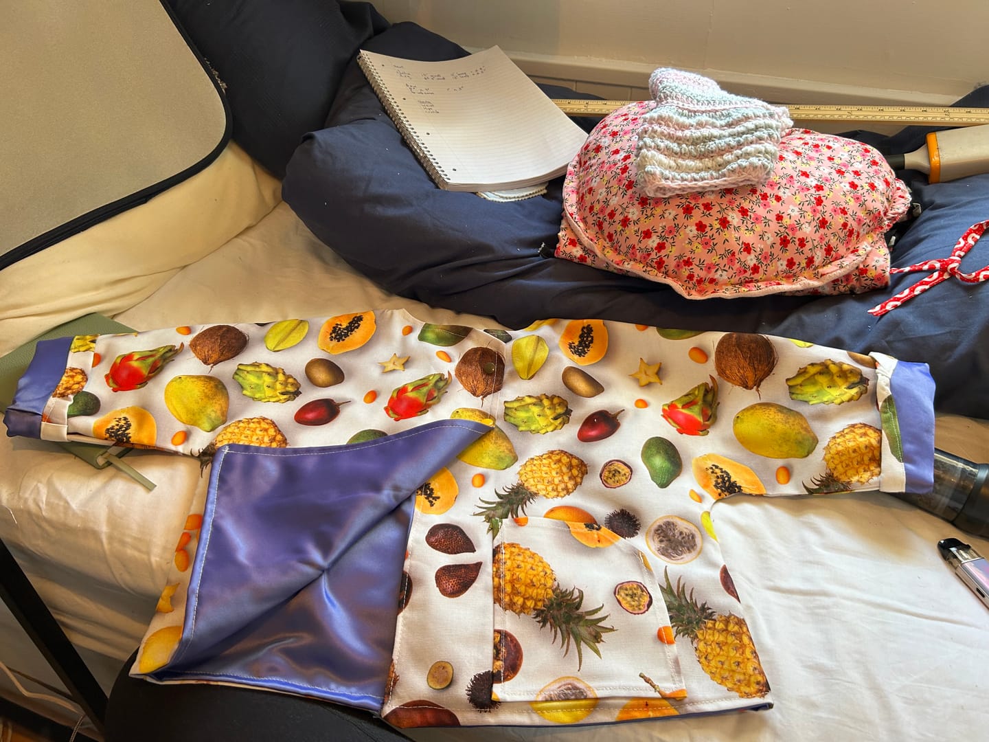 Customer photo review of Tropical Fruits Cotton Canvas Fabric