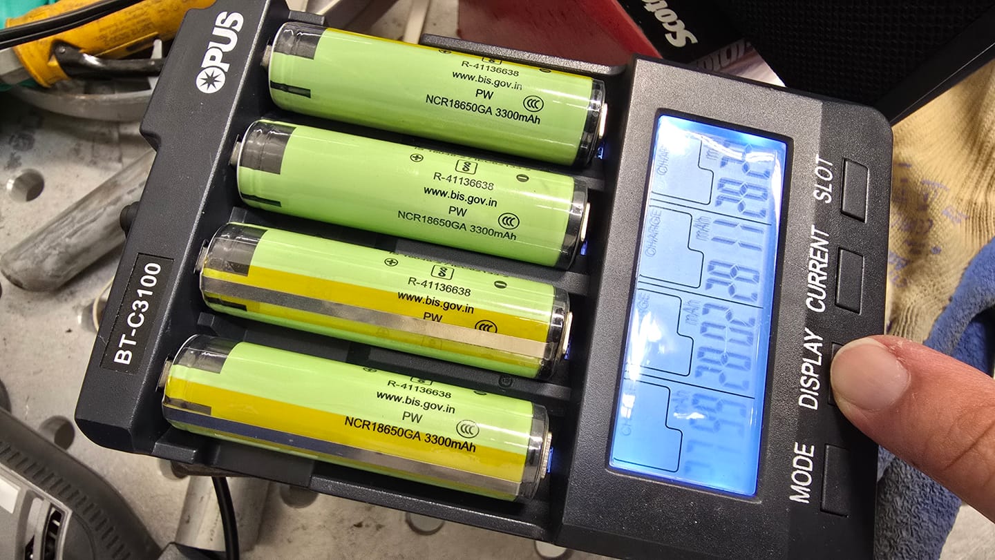 Customer photo review of Panasonic NCR18650GA Protected Button Top 3450mAh Battery