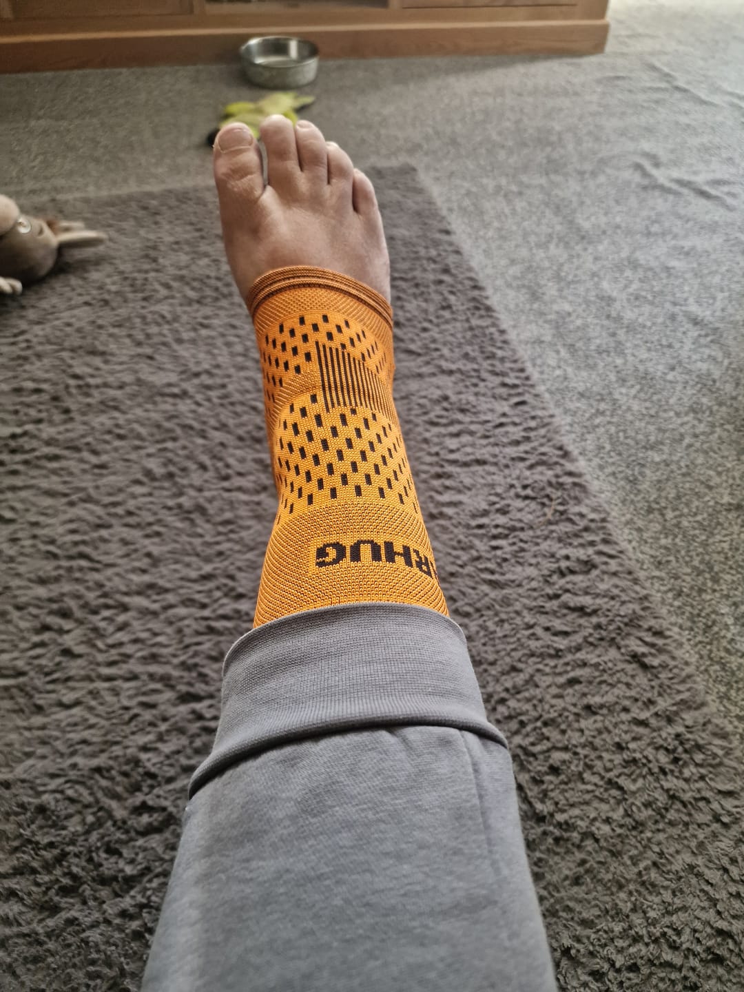 Customer photo review of Bamboo Ankle Support For Achilles Tendon And Ankle Sprains