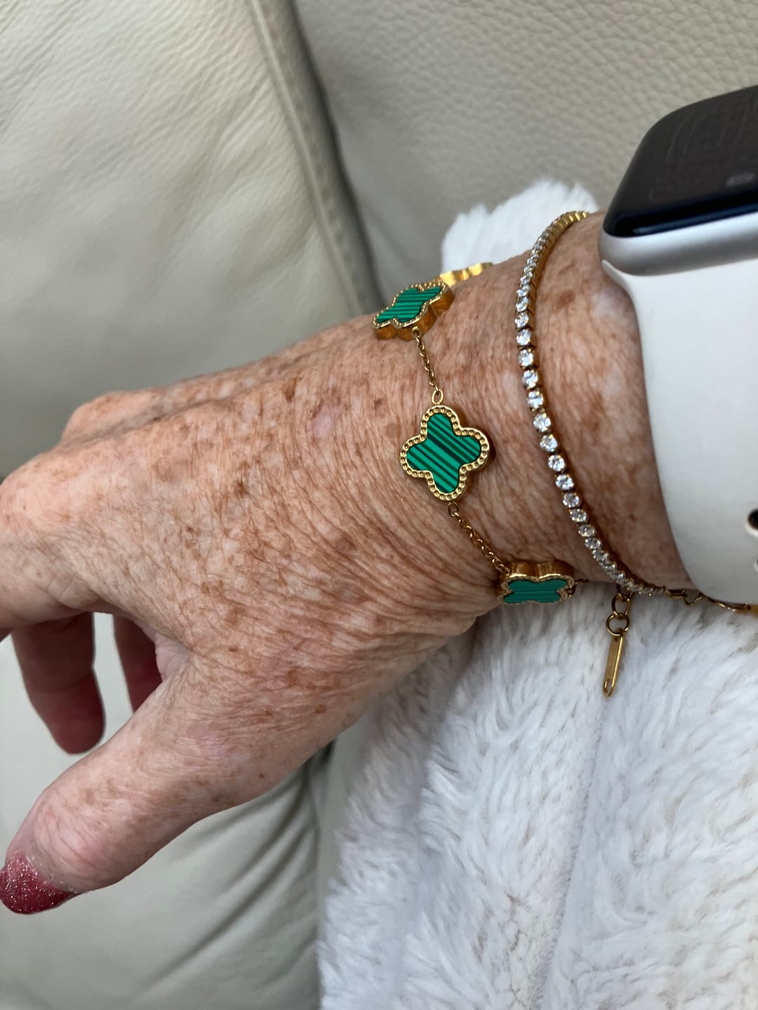 Customer photo review of Minimal Tennis Bracelet