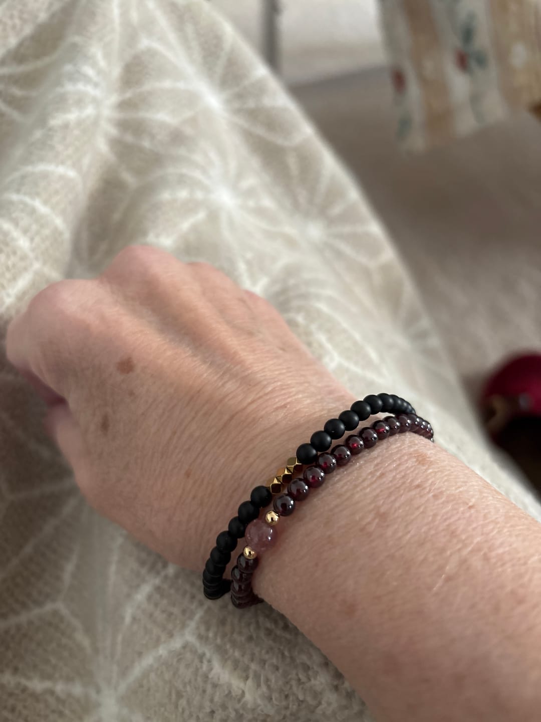 Customer photo review of Obsidian Armband