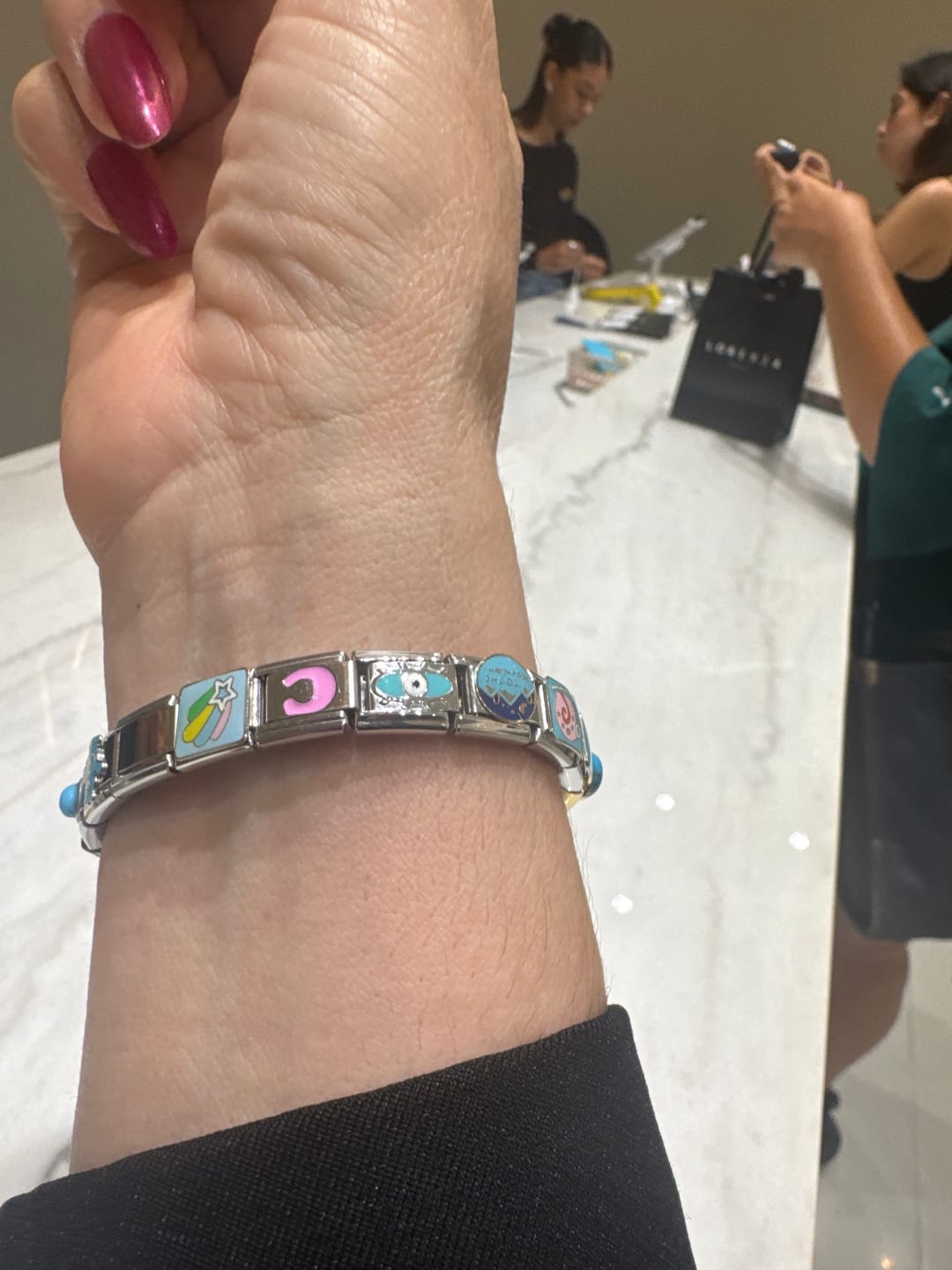 Customer photo review of Charm Personajes Bob Esponja Fondo Azul