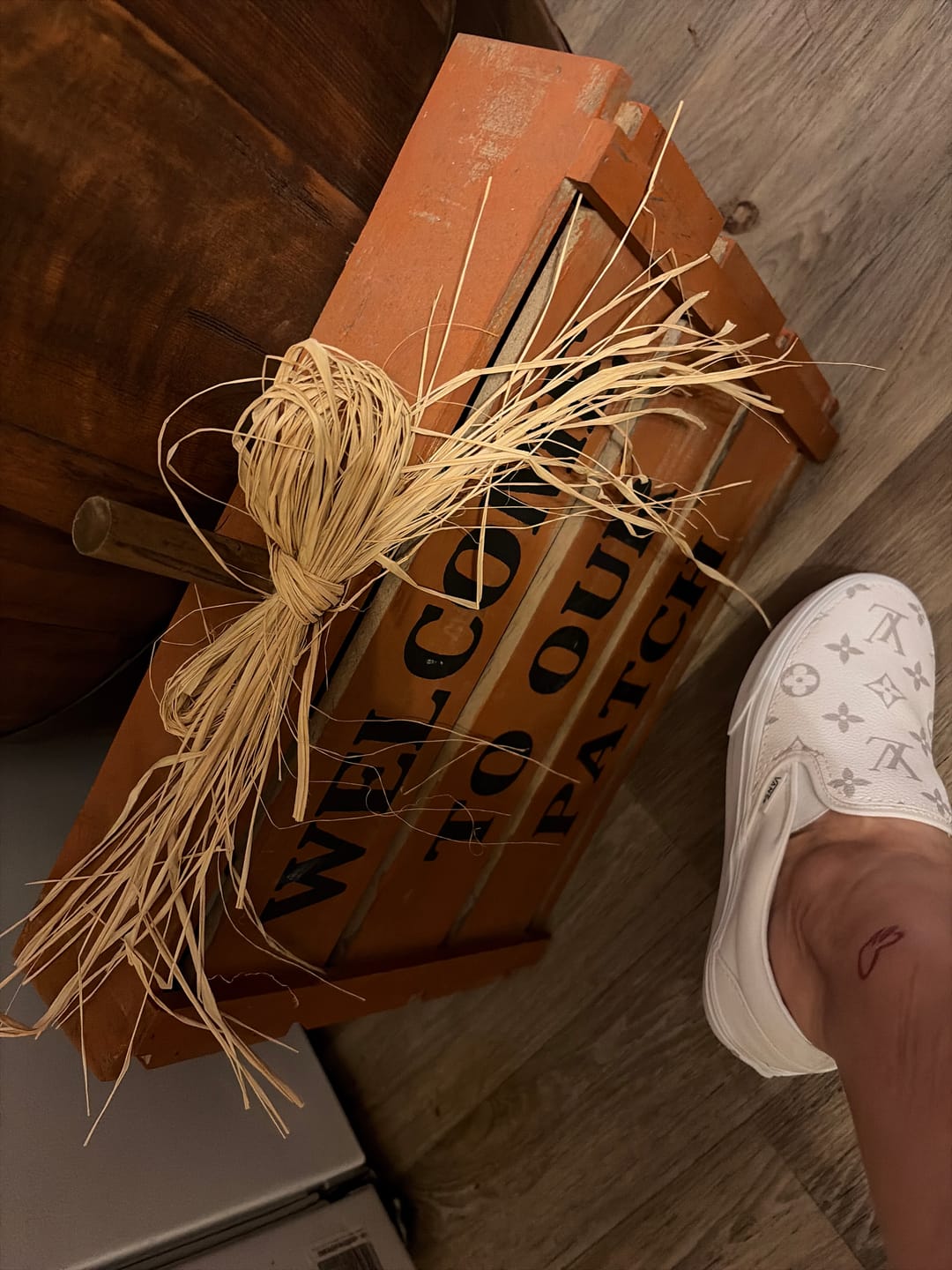 Customer photo review of White Monogram Slip On