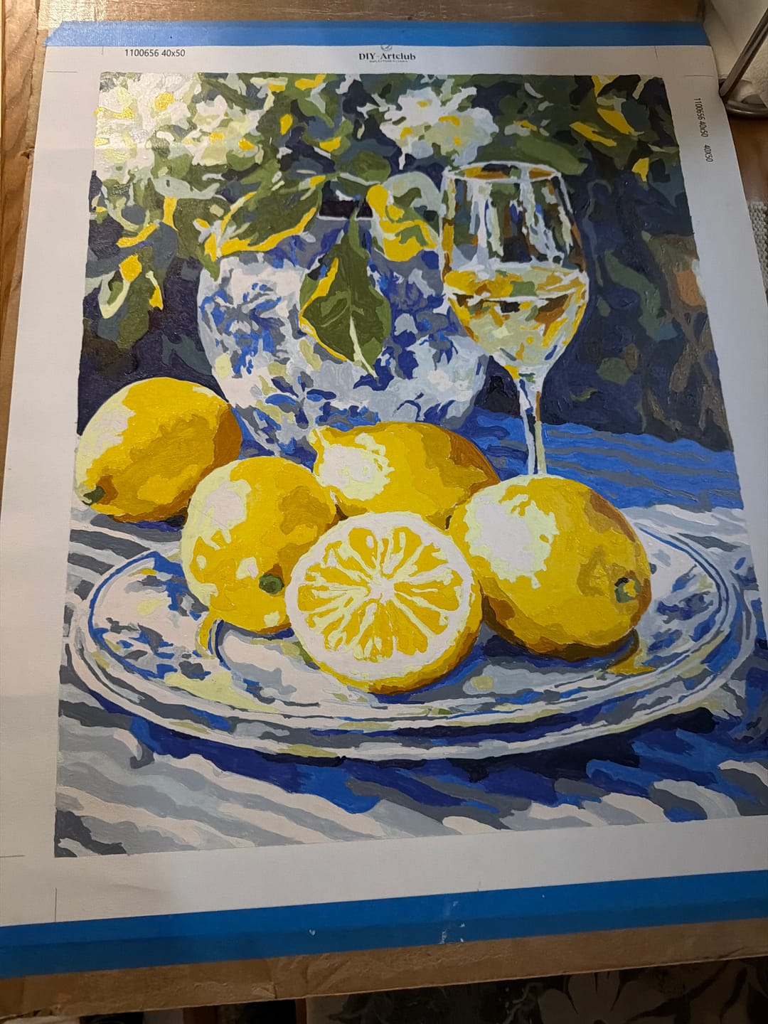 Customer photo review of Lemons and Wine | Paint by Numbers