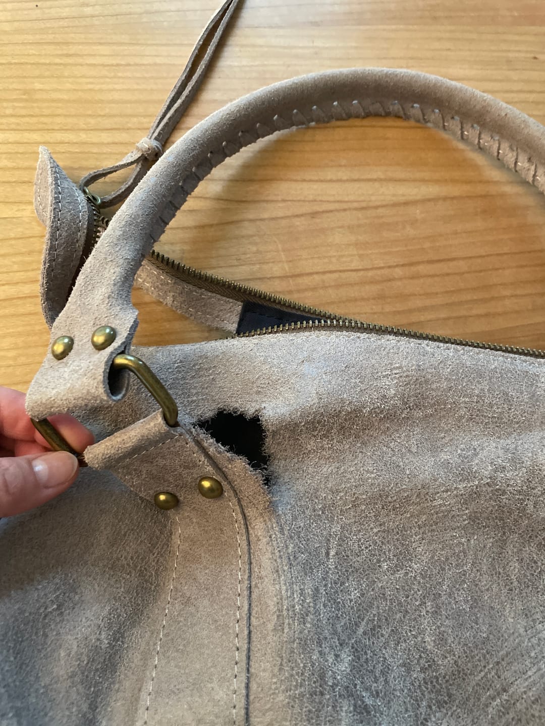 Customer photo review of It girl bag taupe