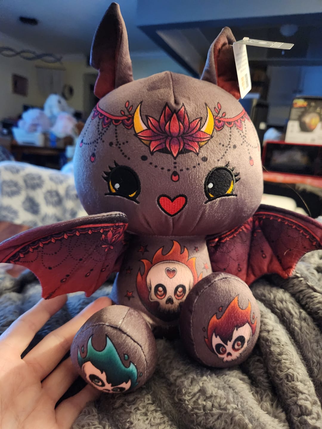 Customer photo review of Slate the Bat Plushie