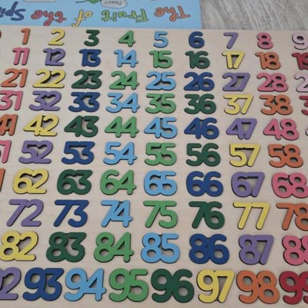 Customer photo review of Wooden 0–100 Number Puzzle for Kids, Montessori Counting Toy, Educational Math Puzzle, Wooden Learning Toy, Toddler Gift