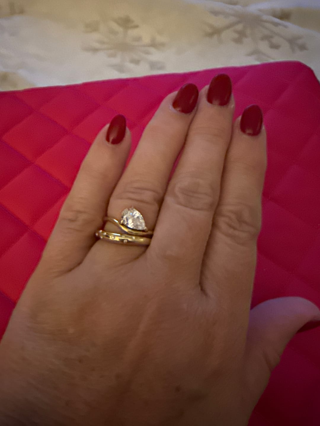 Customer photo review of Pear Promise Ring