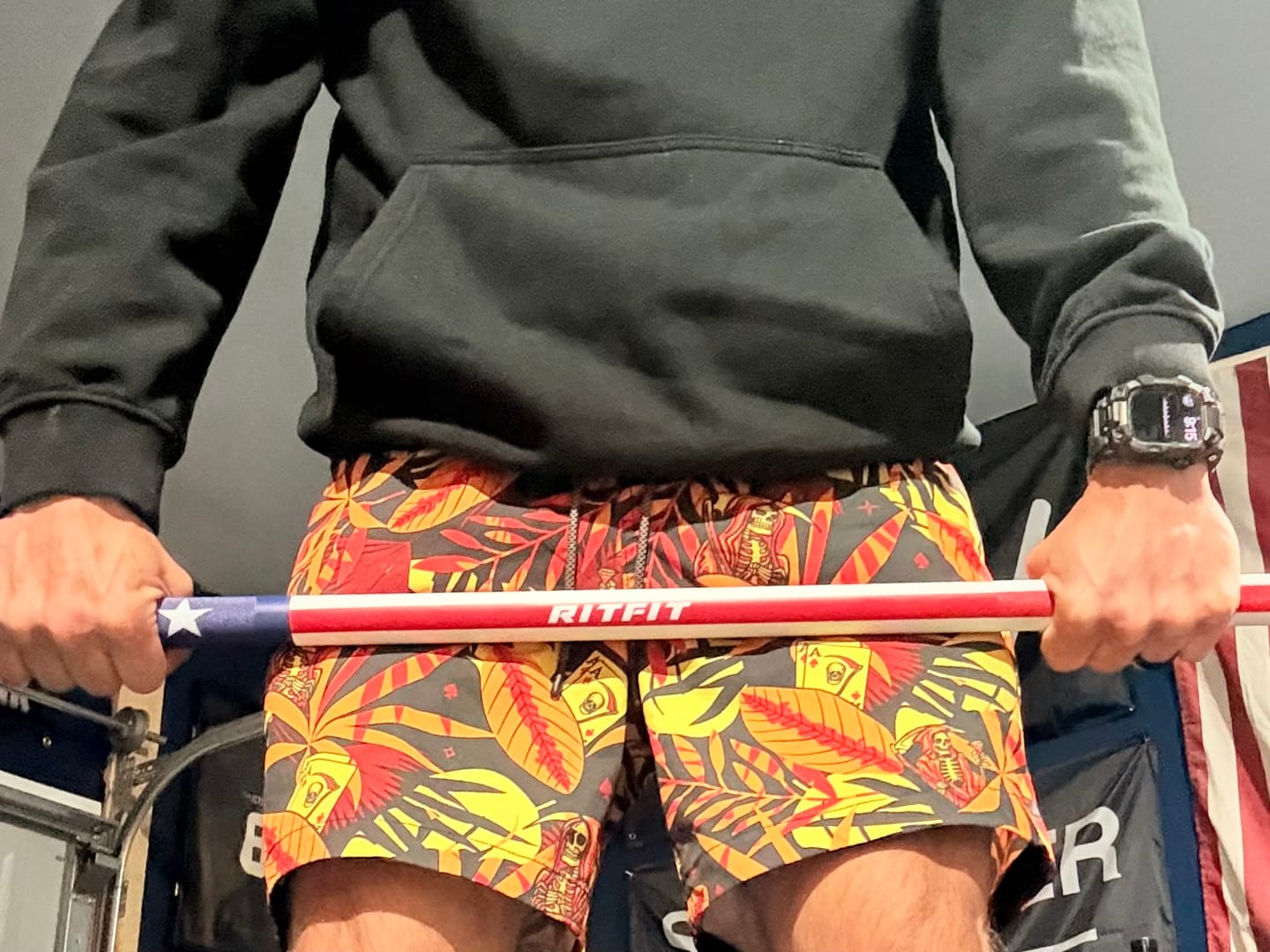 Customer photo review of RitFit Patriotic Star Olympic Bar 20KG