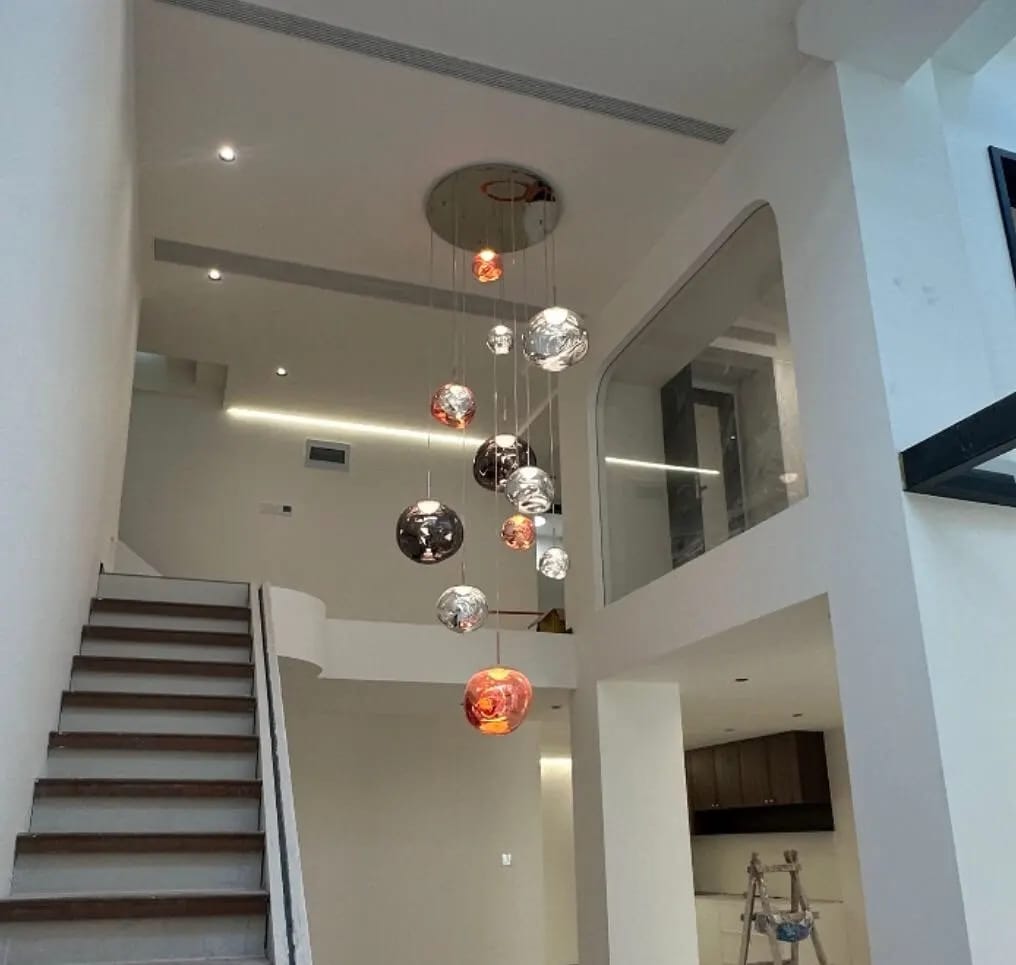 Customer photo review of Lava Bubble Pendant Chandelier