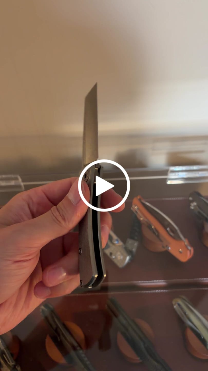 Customer video review of ABW Slip Joint 2.25" – Straight Milled Titanium, MagnaCut Stonewash Wharncliffe – Made in USA