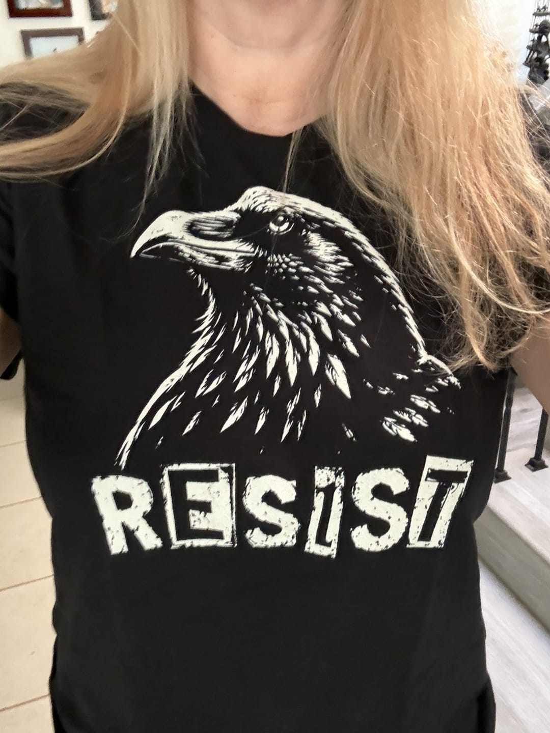 Customer photo review of Resist Raven Women's Tee