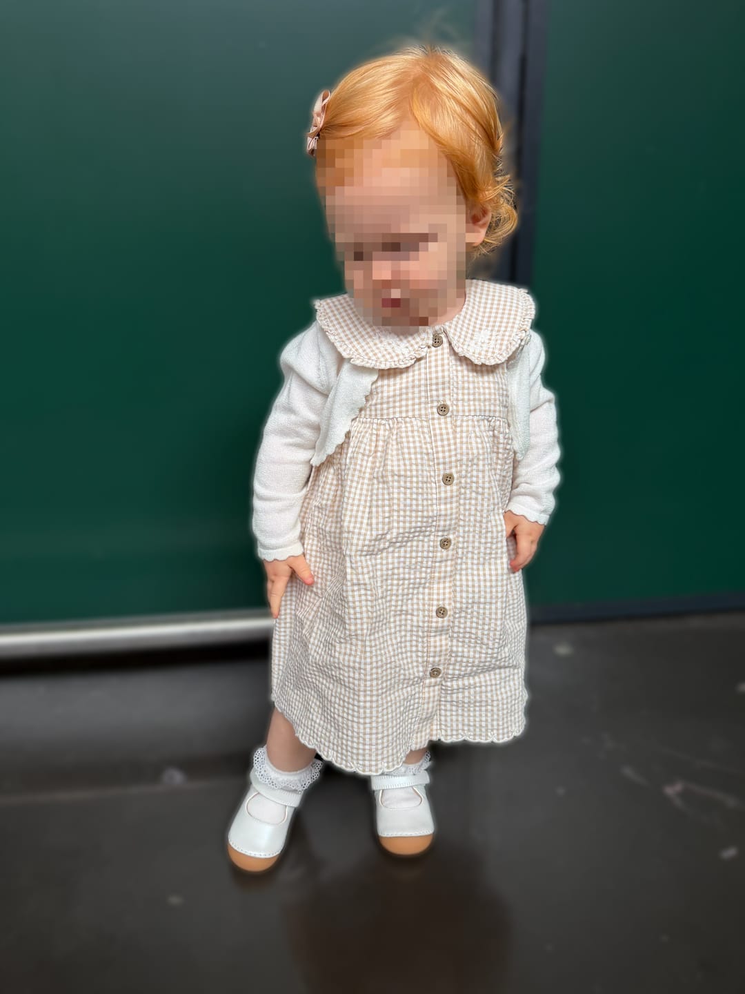 Customer photo review of Astra Pearl White Leather First Walker Mary-Jane