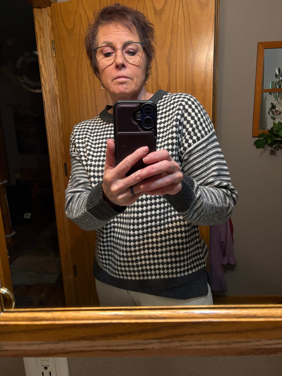 Customer photo review of Mixed Up Moments Sweater