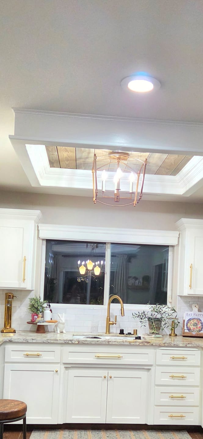 Customer photo review of 4-light French Antique Candle Style Lantern Semi Flush
