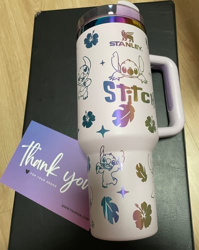 Customer photo review of Stitch Holographic In-Car Insulated Cup 40 OZ