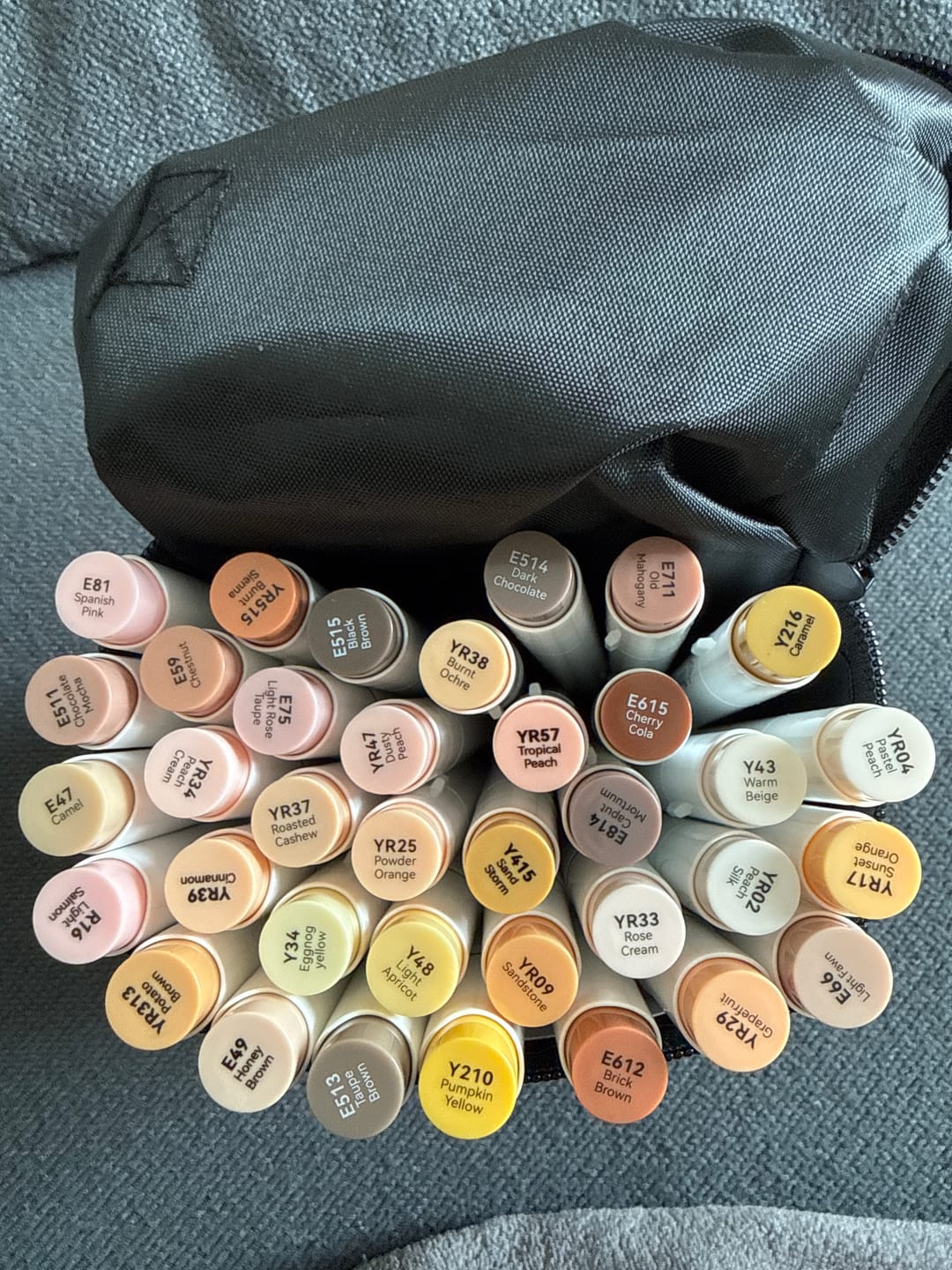 Customer photo review of Ohuhu Honolulu 36 Skin Tone Colors Dual Tips Portrait Alcohol Art Markers (New Color Codes)