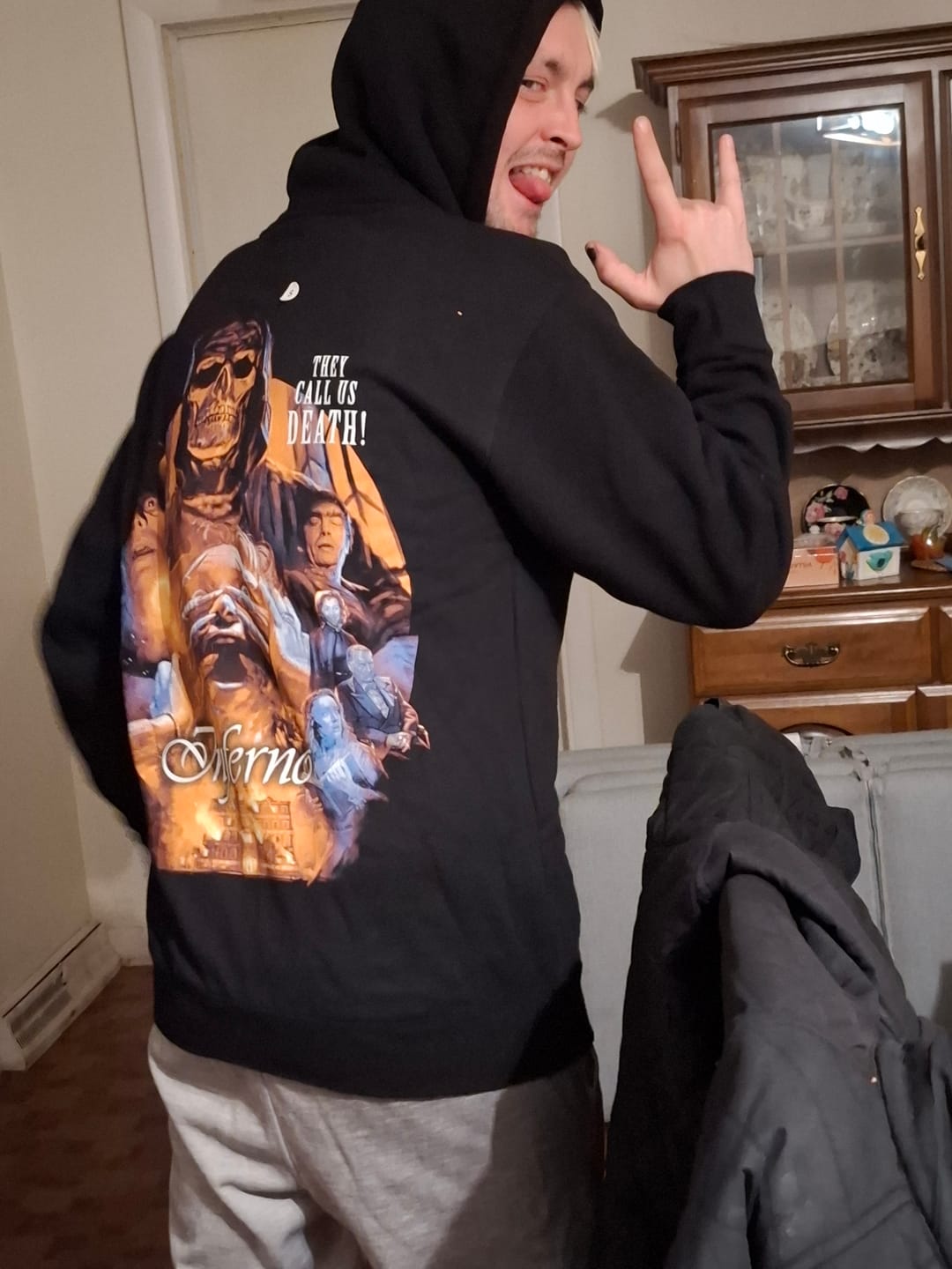 Customer photo review of DARIO ARGENTO'S INFERNO - ZIP-UP HOODIE