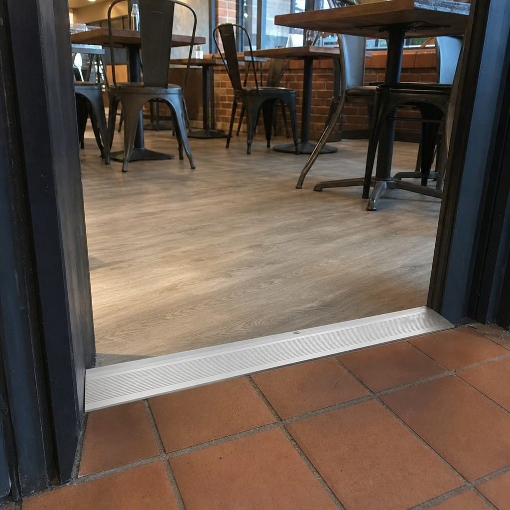 Customer photo review of Aluminium LVT Reducer 39mm Heavy Duty Anodised for 5mm LVT