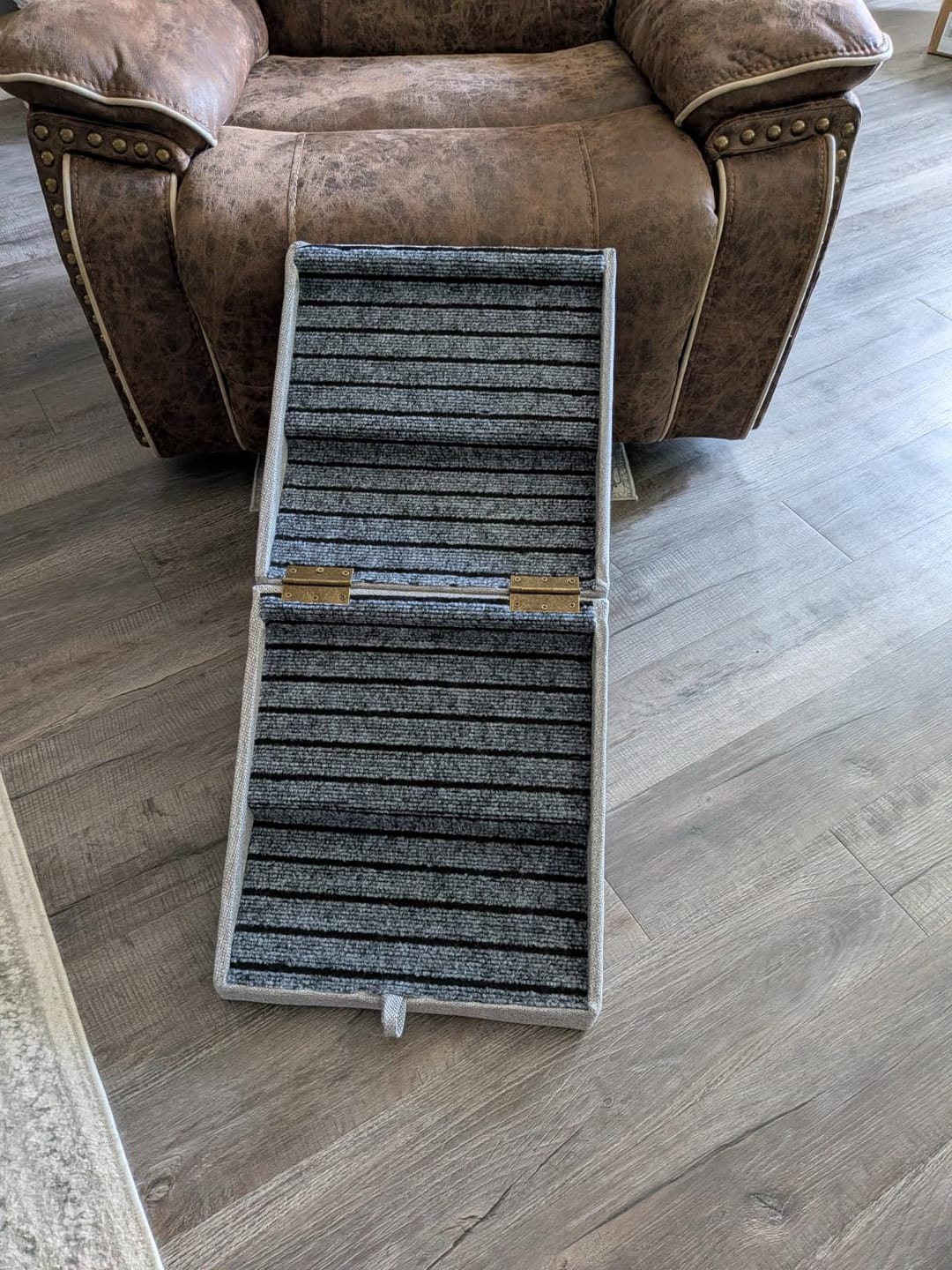 Customer photo review of 2-in-1 Foldable Dog Stairs Ramp for Bed and Couch