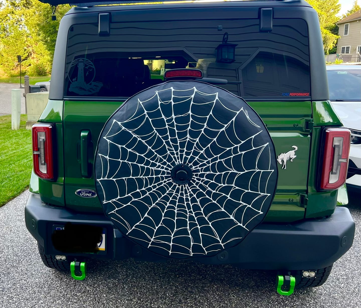 Customer photo review of Spider Web Tire Cover