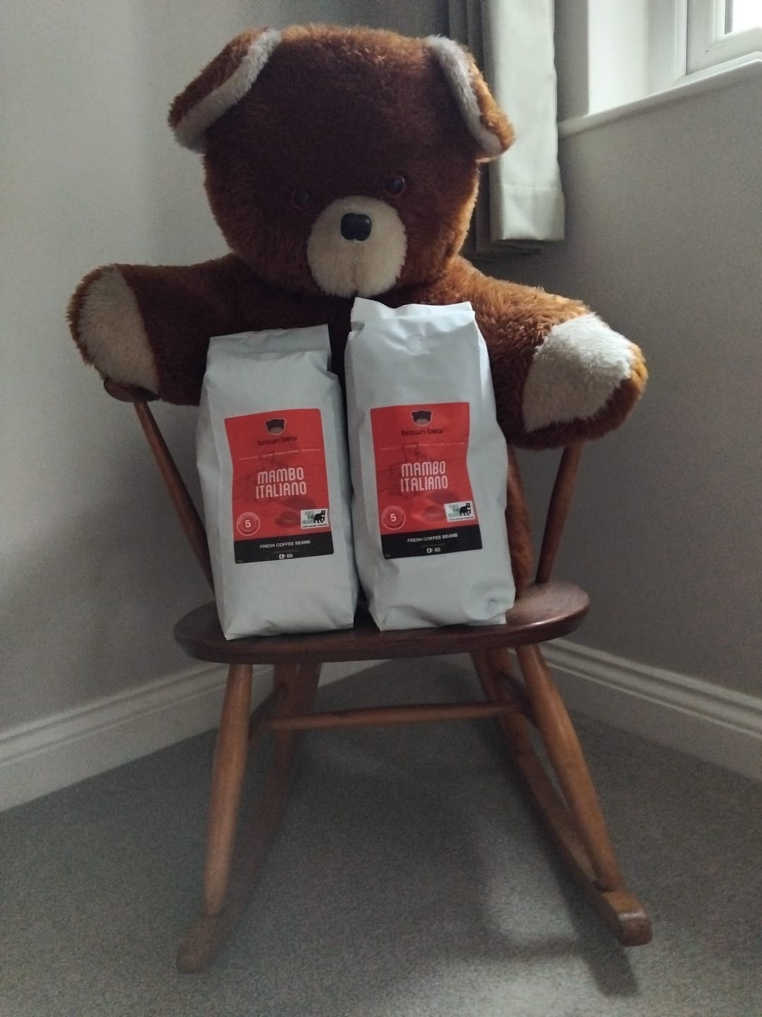 Customer photo review of Strong Dark Roast Espresso Coffee - Mambo Italiano