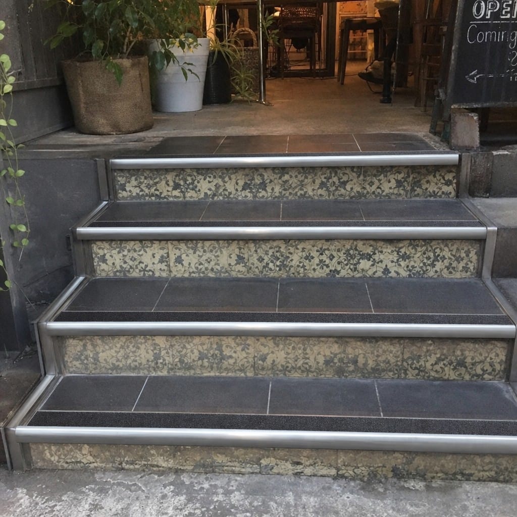 Customer photo review of Retro-Fit Stainless Steel Anti-Slip Stair Nosing R11 | No Tile Removal | 4 Colours | 34mm & 59mm