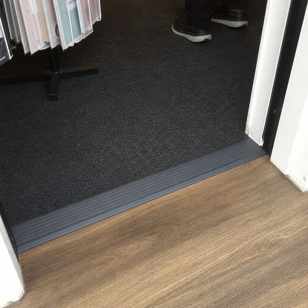 Customer photo review of Carpet Ramp 46x11mm PVC Floor Strip 2m Chemical Resistant