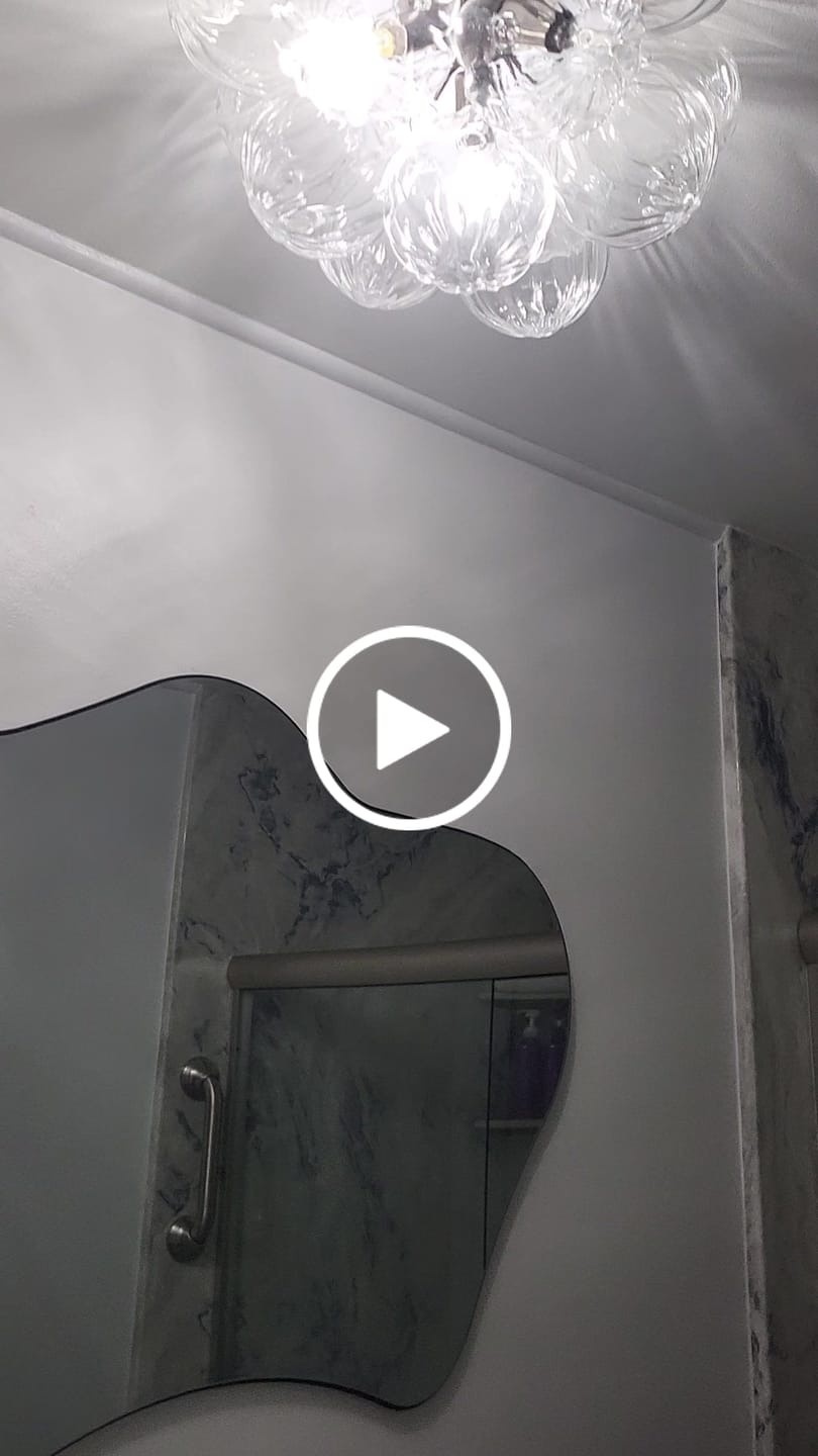 Customer video review of 3-Light Brass Cluster Clear Glass Globe Bubble Ceiling Light