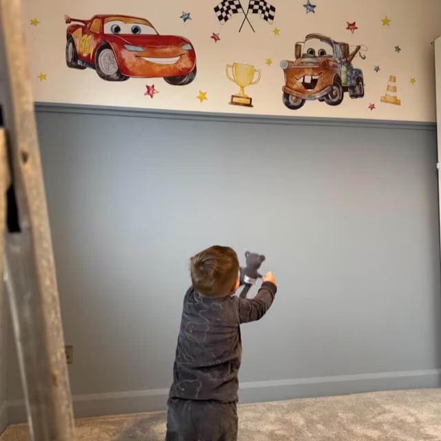 Customer photo review of McQueen Cars Wall Decals